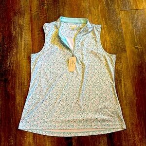 Greg Norman Golf Sleeveless zip polo